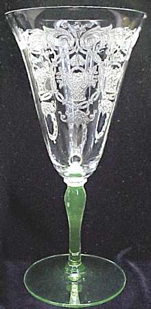 Arcadian Green Water Goblet