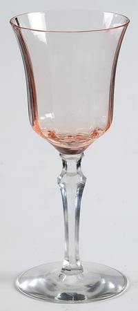 200-2 Pink (Pink and Clear) Cordial Glass
