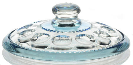 King's Crown-Blue Flashed (Top Only) Lid for Compote