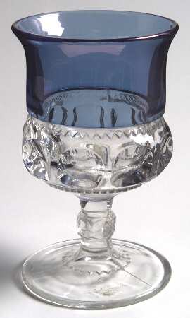 King's Crown-Blue Flashed (Top &amp; Bottom) by Tiffin-Franciscan
