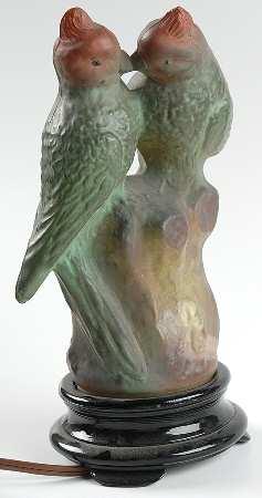 Lamps Green Body Lovebirds Lamp