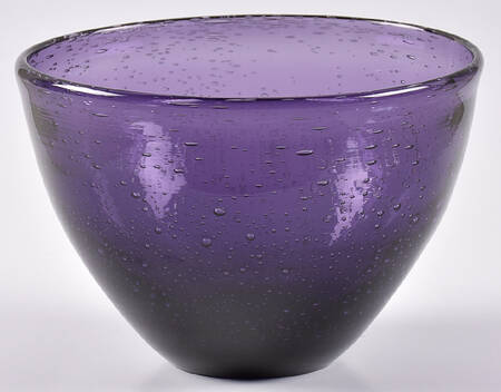 Bubble Glass (Colors) Plum Small Fruit/Dessert Bowl
