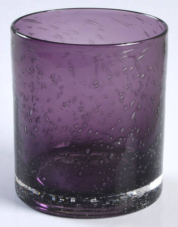 Bubble Glass (Colors) Plum Double Old Fashioned
