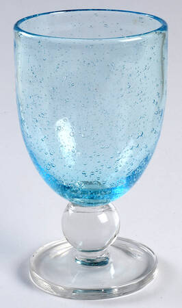 Bubble Glass (Colors) Dark Aqua Water Goblet