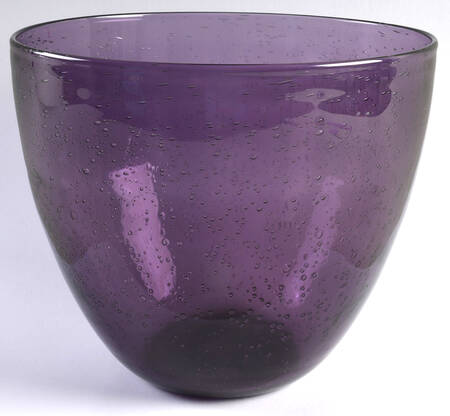 Bubble Glass (Colors) Plum 8" Salad Bowl