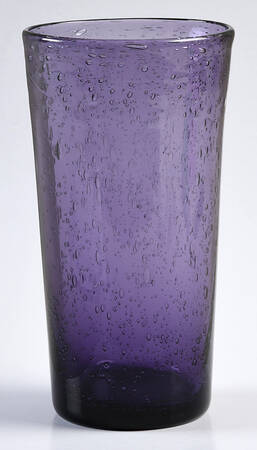 Bubble Glass (Colors) 14 Oz Plum Flat Tumbler
