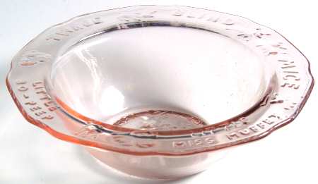 Nursery Rhyme Pink Cereal Bowl