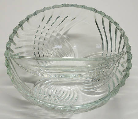 Trillium Clear and (Light Blue) Bowl for Chip & Dip Set