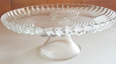 Trillium Clear and (Light Blue) Round Cake Stand