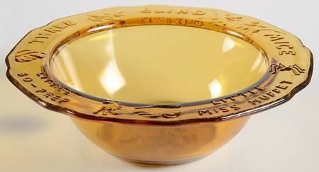 Nursery Rhyme Amber Child's Bowl