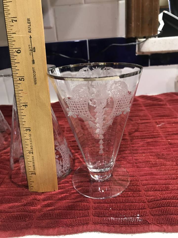 Helena-Clear-Platinnum Footed Tumbler