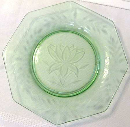 15016-1 Green (Green Stem) Salad Plate