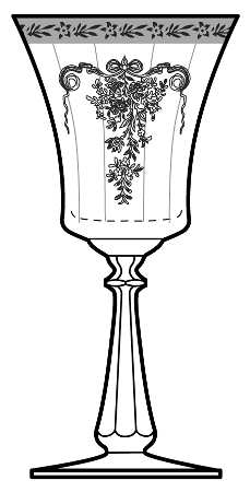 Melrose Clear (Stem 15098, Platinum Encrusted) by Tiffin-Franciscan