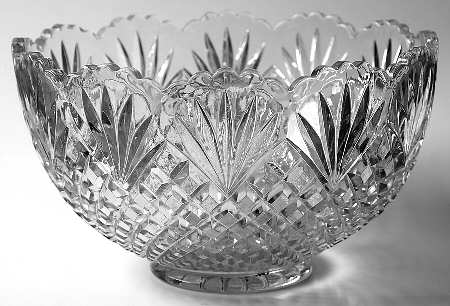 Fan & Diamond (Clear)  (#15041) Punch Bowl