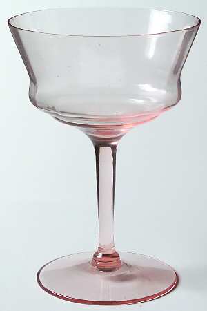 15028 Pink Straight Optic Champagne/Tall Sherbet by Tiffin-Franciscan