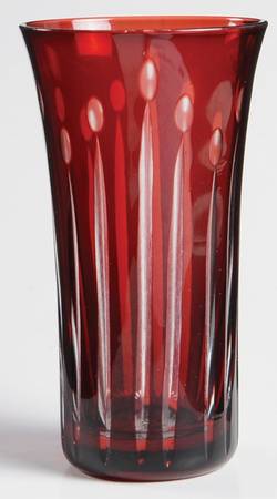 Ruby Hand Etched Flat Liquor Tumbler