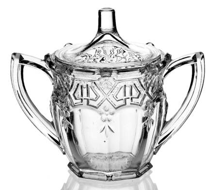 Athenia Clear Sugar Bowl & Lid