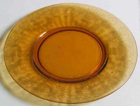 TIF54 Amber Etched by Tiffin-Franciscan