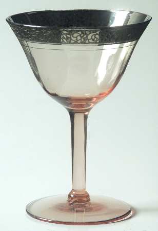 Rambler Rose Pink (Stem 14196, Platinum Encrusted) Champagne/Tall Sherbet