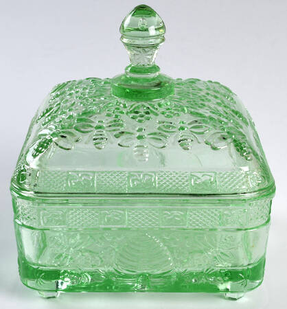 Animals & Figurines Light Green Honey Dish with Lid
