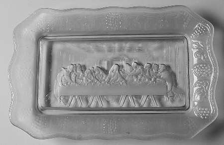 Animals & Figurines Clear Frosted Last Supper Tray