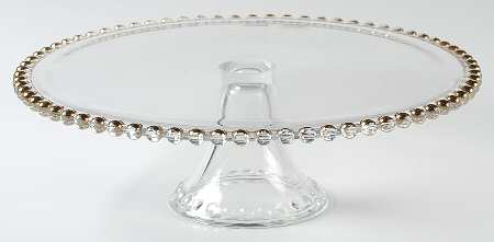 Belmont Gold Footed Cake Plate