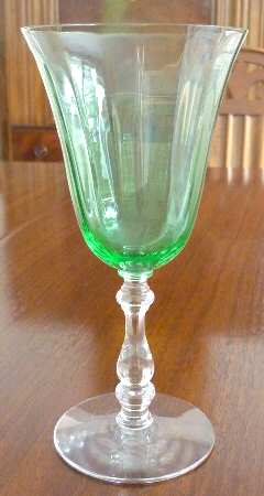 15001 Green (Green Bowl, Clear Stem) by Tiffin-Franciscan