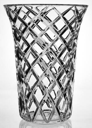 Diamond Cut 11" Flower Vase