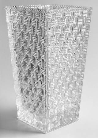 Woven 10" Square Vase