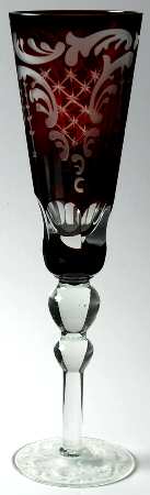 TOC44 Ruby Fluted Champagne