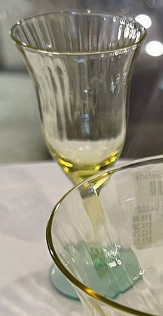 14180 Vaseline Green Wine Glass