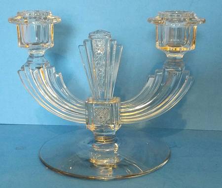 8220 Clear Double Light Candlestick