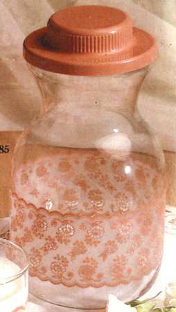 Flowers and Lace Carafe & Plastic Stopper