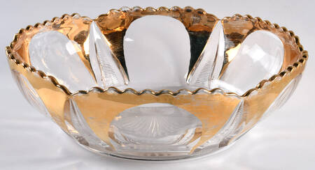 Ladders (Gold Trim) 8" Round Bowl