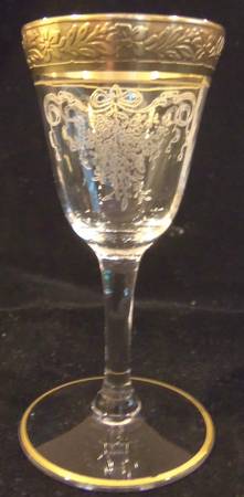 Melrose Clear (Stem 14196, Gold Encrusted) by Tiffin-Franciscan