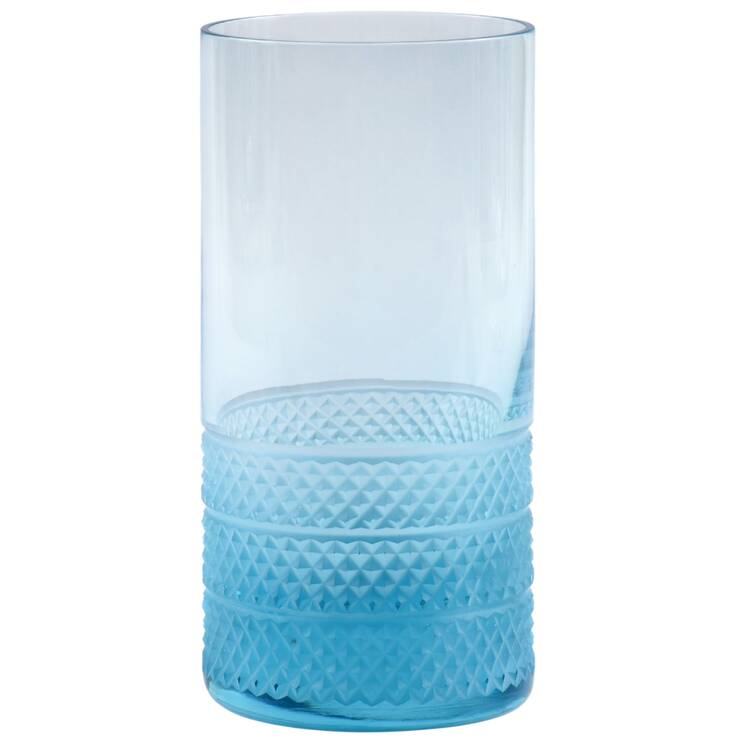 Diamond Point Blue Highball by Tiffany