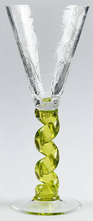 Spiral Lime Green Water Goblet