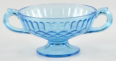 Aunt Polly Blue Handled Open Candy Dish