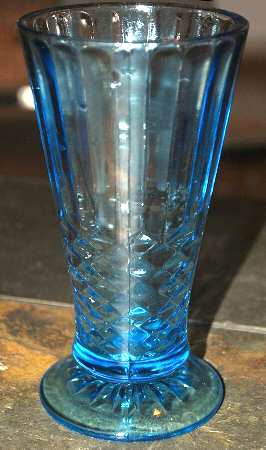 Aunt Polly Blue 6" Footed Vase