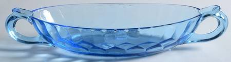 Aunt Polly Blue Pickle Dish