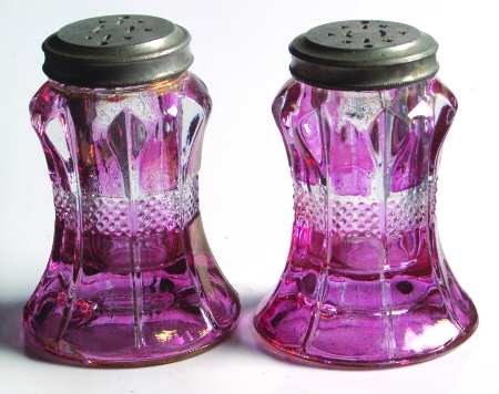 Banded Portland Rose Salt and Pepper Set