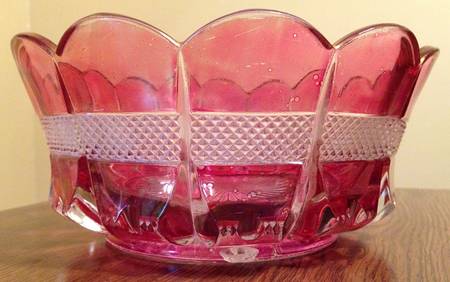 Banded Portland Rose 8" Round Bowl