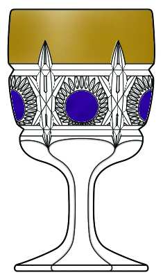 Bull's Eye and Daisy Amethyst Clear (Gold Trim)