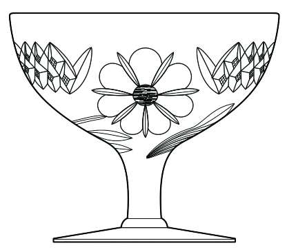 Floral and Diamond Clear by US Glass