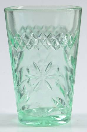 Floral and Diamond Green 10 Oz Flat Tumbler
