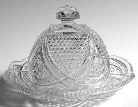 Massachusetts Clear Round Covered Butter