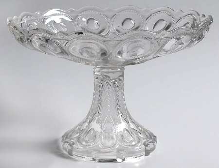 Peacock Feather 5" Height Open Compote