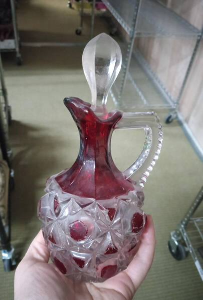 Red Block Cruet & Stopper