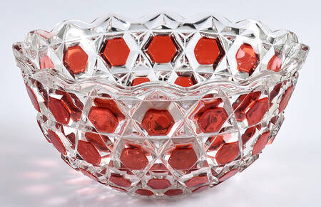 Red Block 8" Round Bowl