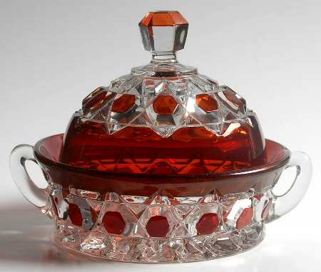 Red Block Cheese Dish & Lid